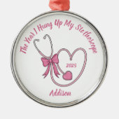 Verpleegkundig pensioen metalen ornament (Voorkant)