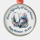 Verpleegkundig pensioen metalen ornament (Voorkant)