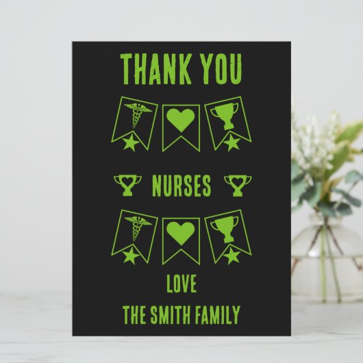 Verpleegkundig personeel Dank u (Staand voorkant)