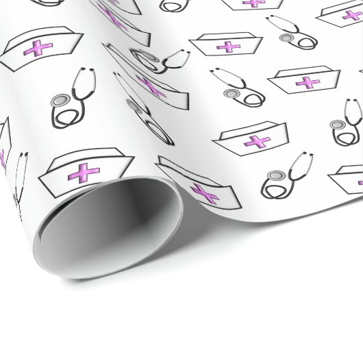 Verpleegkundig Pet en stethoscoop Cadeaupapier (Rol Hoek)