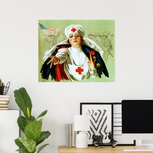  verpleegkundig Poster ~ Wereldoorlog 1. (Thuiskantoor)