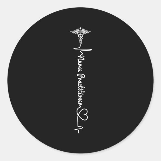 Verpleegkundige 365 NP Verpleegkundige Ronde Sticker (Voorkant)