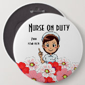 Verpleegkundige 3B witte Button (Voorkant /achterkant)