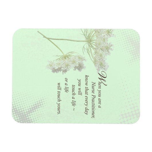 Verpleegkundige aanraking Levensbloem Magneet (Horizontaal)