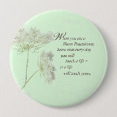 Verpleegkundige aanraking Levensbloem Ronde Button 4,0 Cm (Voorkant)