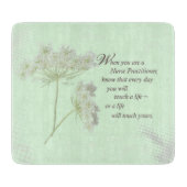 Verpleegkundige aanraking Levensbloem Snijplank (Voorkant)