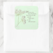 Verpleegkundige aanraking Levensbloem Vierkante Sticker (Tas)