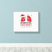 Verpleegkundige Ademhalingstherapeut Kerstmis, Lun Canvas Afdruk (Insitu (Houten vloer))