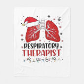 Verpleegkundige Ademhalingstherapeut Kerstmis, Lun Fleece Deken (Voorkant)