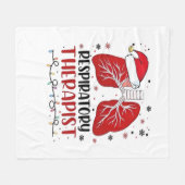 Verpleegkundige Ademhalingstherapeut Kerstmis, Lun Fleece Deken (Voorkant (Horizontaal))