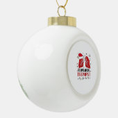 Verpleegkundige Ademhalingstherapeut Kerstmis, Lun Keramische Bal Ornament (Links)