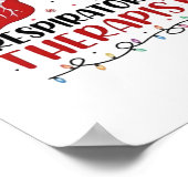 Verpleegkundige Ademhalingstherapeut Kerstmis, Lun Poster (Hoek)