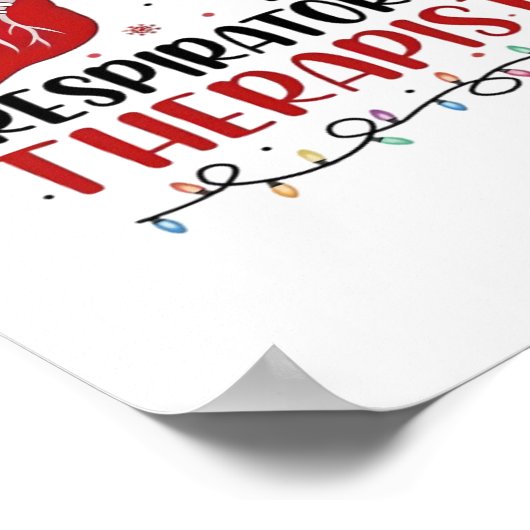 Verpleegkundige Ademhalingstherapeut Kerstmis, Lun Poster (Hoek)