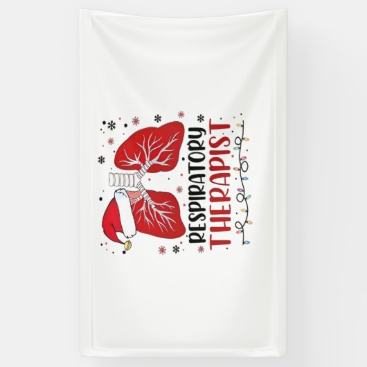 Verpleegkundige Ademhalingstherapeut Kerstmis, Lun Spandoek (Verticaal)