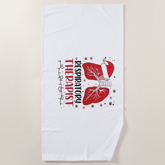 Verpleegkundige Ademhalingstherapeut Kerstmis, Lun Strandlaken (Voorkant)