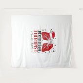 Verpleegkundige Ademhalingstherapeut Kerstmis, Lun Wandkleed (Voorkant (horizontaal))