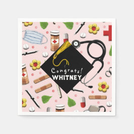 Verpleegkundige Afstudeerfeest Classic Ronde Stick Servet