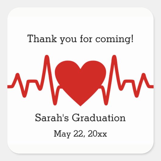 Verpleegkundige afstudeerfeest gunst sticker / har (Voorkant)