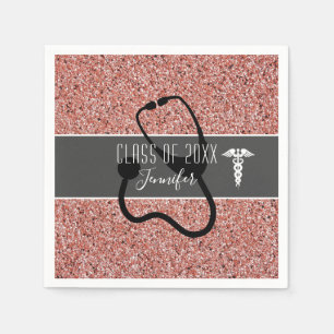 Verpleegkundige Afstudeerfeest Medisch Roos Gouden Servet