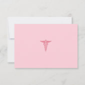 Verpleegkundige afstudeerfeest plat bedankkaart (Achterkant)