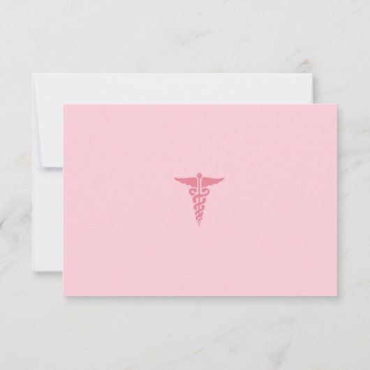 Verpleegkundige afstudeerfeest plat bedankkaart (Achterkant)