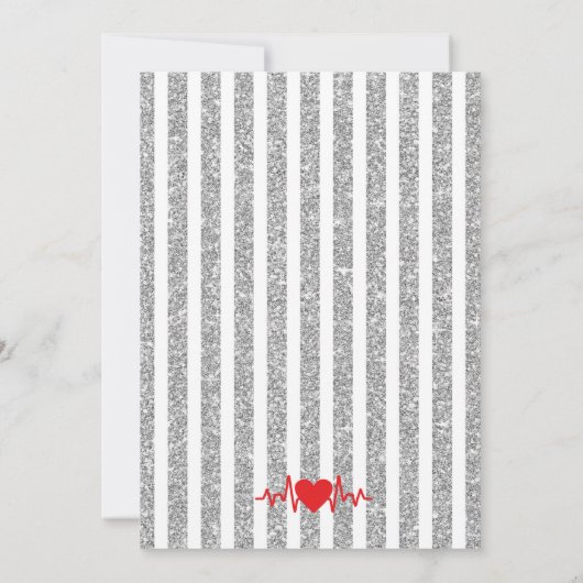 Verpleegkundige afstudeerfeest uitnodiging, rood z kaart (Achterkant)