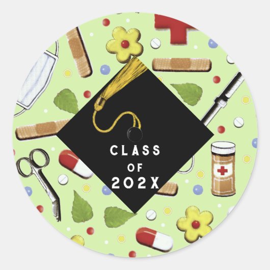 Verpleegkundige Afstuderen 2025 Ronde Sticker (Voorkant)