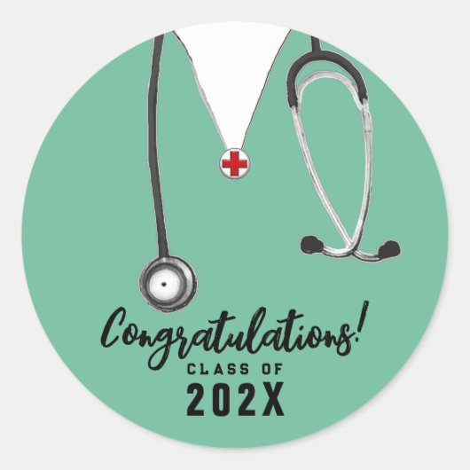 Verpleegkundige Afstuderen 2025 Ronde Sticker (Voorkant)