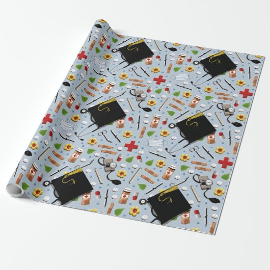 Verpleegkundige Afstuderen Cadeau Cadeaupapier (Uitgerold)