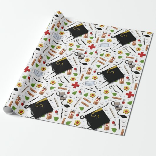 Verpleegkundige Afstuderen Cadeau Cadeaupapier (Uitgerold)