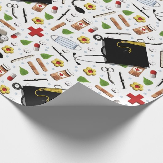 Verpleegkundige Afstuderen Cadeau Cadeaupapier (Hoek)