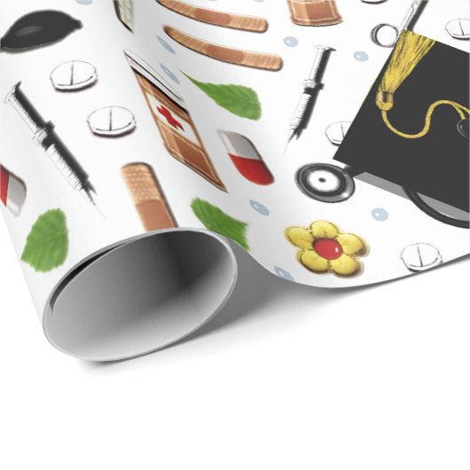 Verpleegkundige Afstuderen Cadeau Cadeaupapier (Rol Hoek)