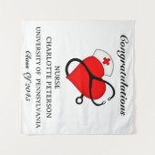 Verpleegkundige afstuderen Party Back Drop Wandkleed (Voorkant (horizontaal))