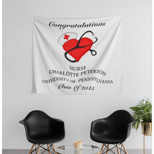 Verpleegkundige afstuderen Party Back Drop Wandkleed