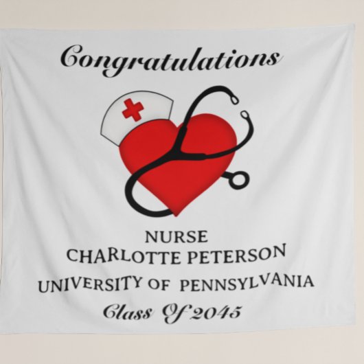Verpleegkundige afstuderen Party Back Drop Wandkleed