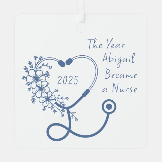Verpleegkundige Afstuderen van 2025 Metalen Ornament (Achterkant)