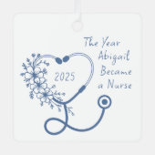 Verpleegkundige Afstuderen van 2025 Metalen Ornament (Voorkant)