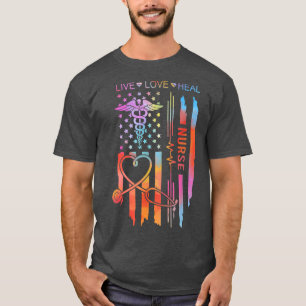 Verpleegkundige Afstuderen, verpleegweek, Amerikaa T-shirt