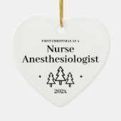 Verpleegkundige anesthesioloog Eerste Kerstmis Keramisch Ornament (Voorkant)
