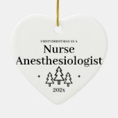 Verpleegkundige anesthesioloog Eerste Kerstmis Keramisch Ornament (Achterkant)
