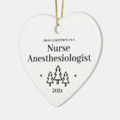 Verpleegkundige anesthesioloog Eerste Kerstmis Keramisch Ornament (Links)