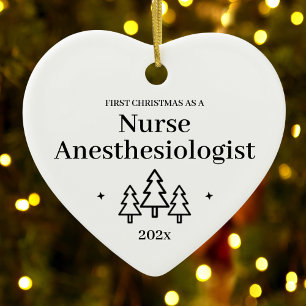 Verpleegkundige anesthesioloog Eerste Kerstmis Keramisch Ornament