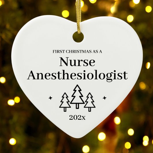 Verpleegkundige anesthesioloog Eerste Kerstmis Keramisch Ornament