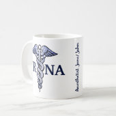 Verpleegkundige Anesthesist Caduceus  naam 11oz Koffiemok (Voorkant links)