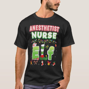 Verpleegkundige Anesthesist Elf Kerst Licht Trui L T-shirt