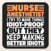 Verpleegkundige anesthesist Ik probeer dingen grap Kartonnen Onderzetters (Voorkant)