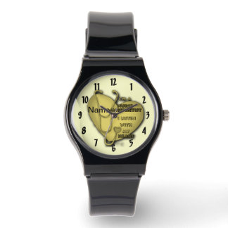 Verpleegkundige anesthesiste van de gele hartverpl horloge