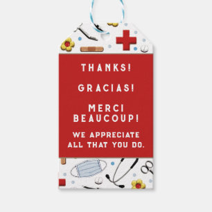 Verpleegkundige appreciatie Bedankt Cadeaulabel