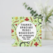 Verpleegkundige appreciatie Bedankt Kaart (Staand voorkant)