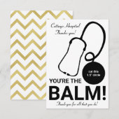 Verpleegkundige appreciatie, EOS lip balm dank je  Kaart (Voorkant / Achterkant)